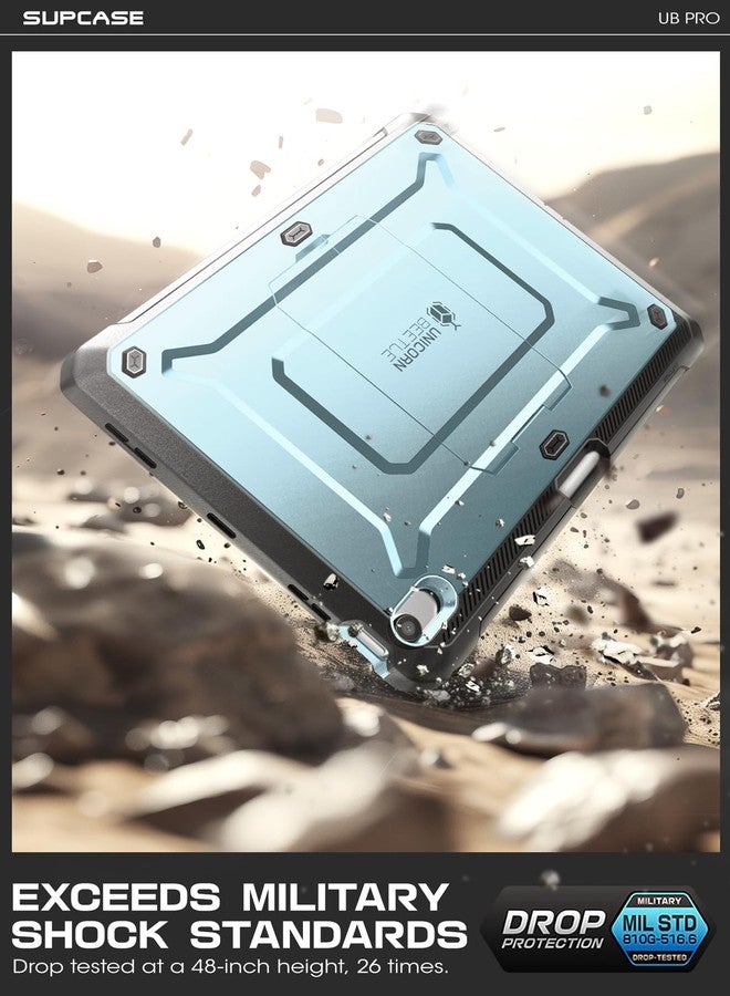 SUPCASE for iPad Air 13 Inch Case M3/M2 (2025/2024) with Pencil Holder (Unicorn Beetle Pro), [Built-in Screen Protector & Stand] [Military-Grade Protection] Rugged Cover for iPad Air 13 Inch, Arctic - Image 4